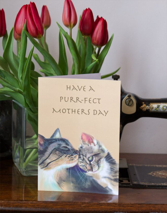 A5 digital 'Purrfect Mother's Day' greetings card