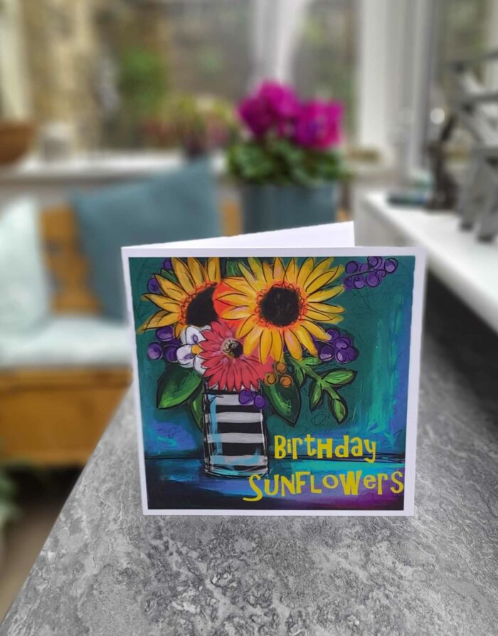 Greeting cards by Raspberryspudwhistle – Birthday Sunflowers
